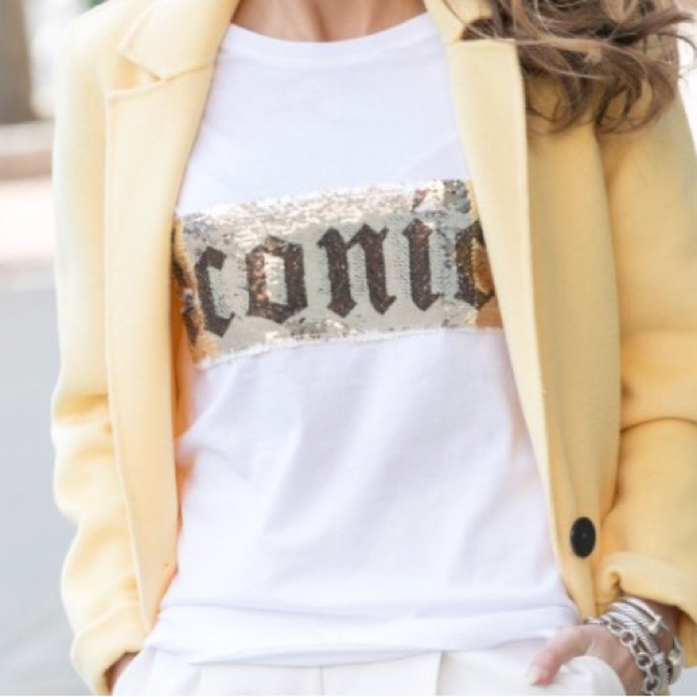 Iconic/ amour sequin tee